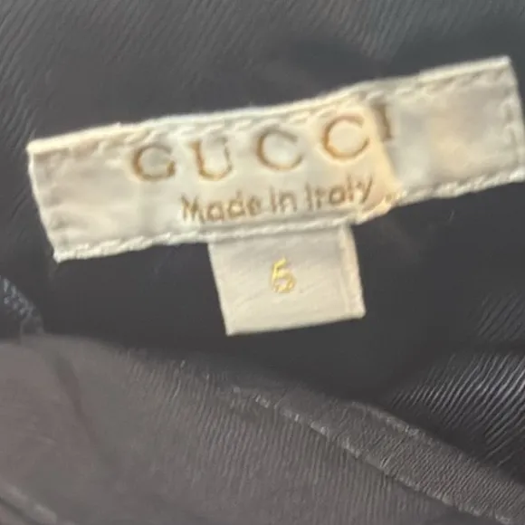 New Authentic Gucci luxury designer boys black dress pants sz 6