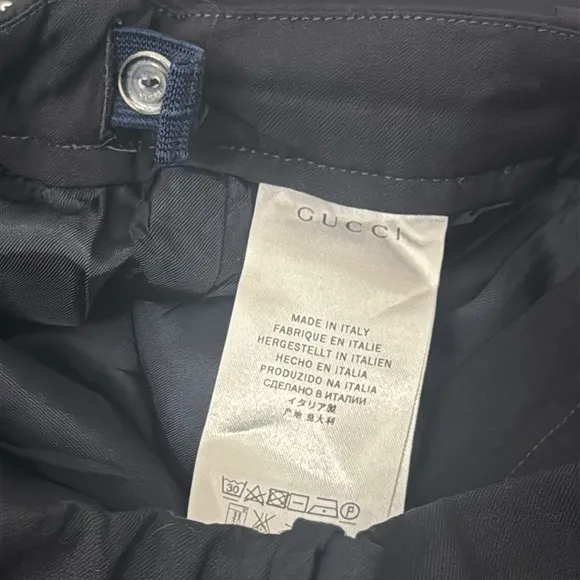New Authentic Gucci luxury designer boys black dress pants sz 6