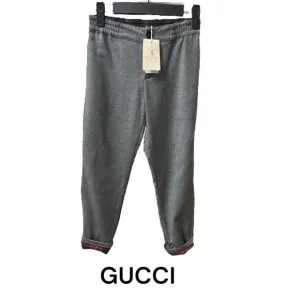 New Authentic Gucci luxury designer boys gray dress pants sz 6