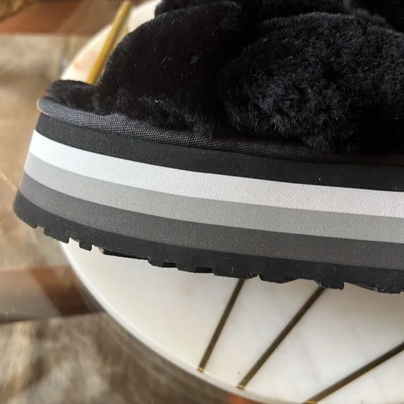 New Authentic UGG Disco knot slide platform slippers sz9
