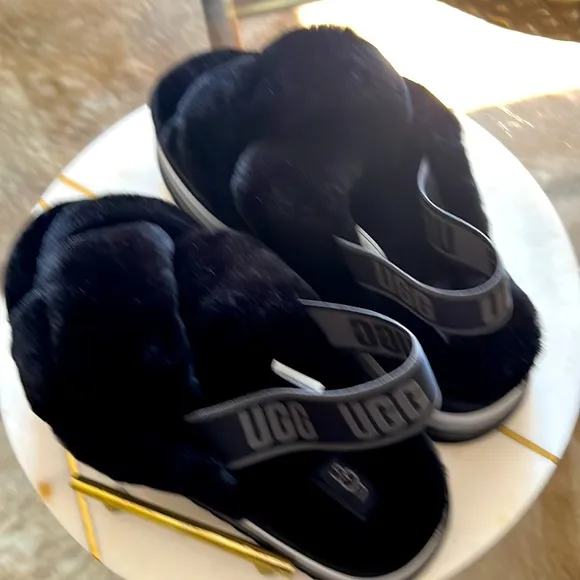 New Authentic UGG Disco knot slide platform slippers sz9