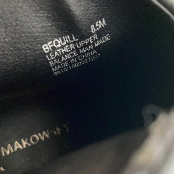 New B. Makowsky Leather Ankle Heel Boots Black Size 8.5