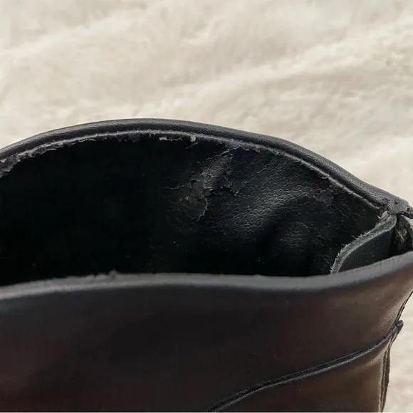New B. Makowsky Leather Ankle Heel Boots Black Size 8.5
