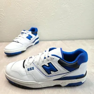 New Balance 550 Sneakers Mens 10.5 White Royal Blue Streetwear Low Top Shoes