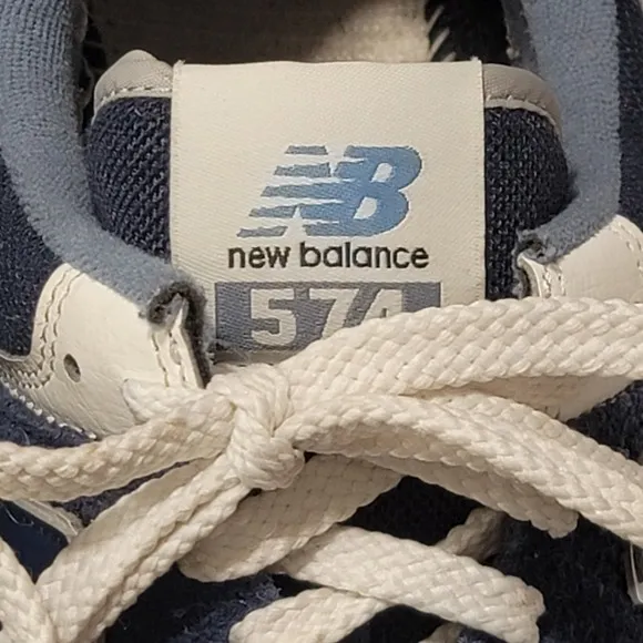 New Balance 574 Men's Core Sneakers  Blue Suade Classic Shoes Size 11.5