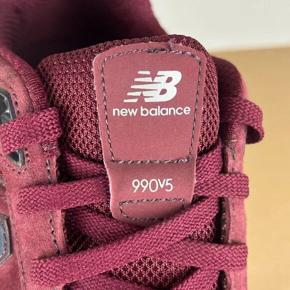 New Balance 990v5 Suede Athletic Shoes Womens 8.5 Mens 7 Red Low Top