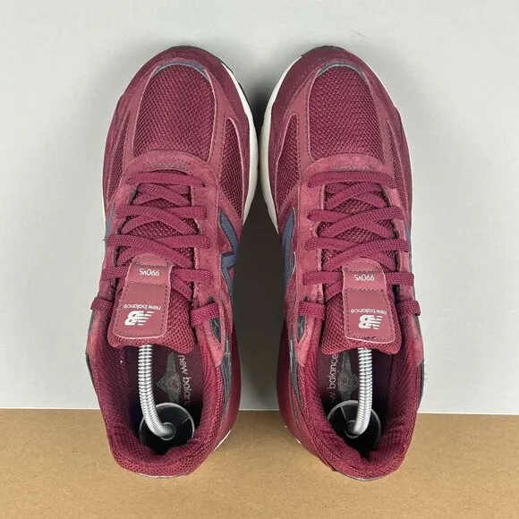 New Balance 990v5 Suede Athletic Shoes Womens 8.5 Mens 7 Red Low Top