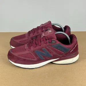 New Balance 990v5 Suede Athletic Shoes Womens 8.5 Mens 7 Red Low Top