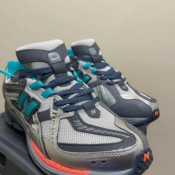 New Balance Gray and Teal Running Shoes