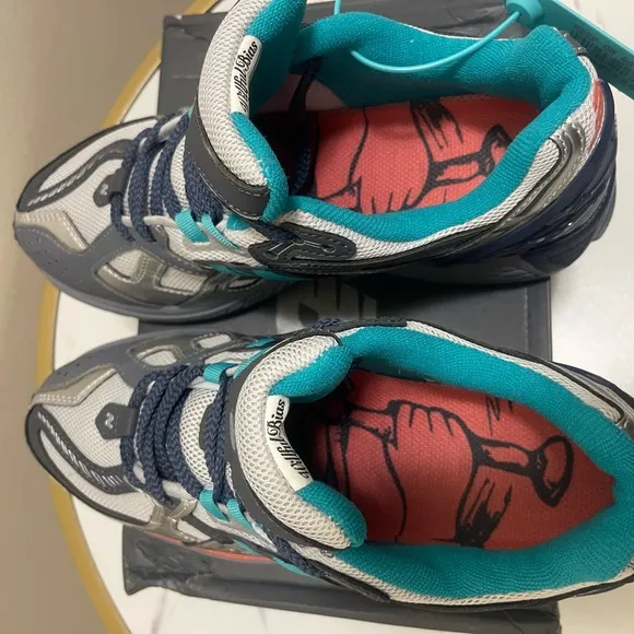 New Balance Gray and Teal Running Shoes
