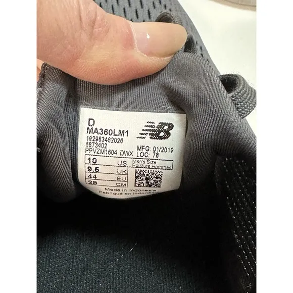 New Balance, MA360LM1, Grey Cushion Men's Size 10 Running Shoes