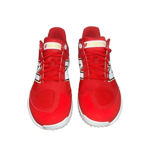 New Balance Red Athletic Sneakers fresh foam 3000 baseball turf shoes size 11.5