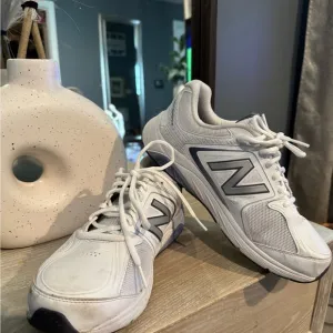 New Balance White and Gray Running Shoes