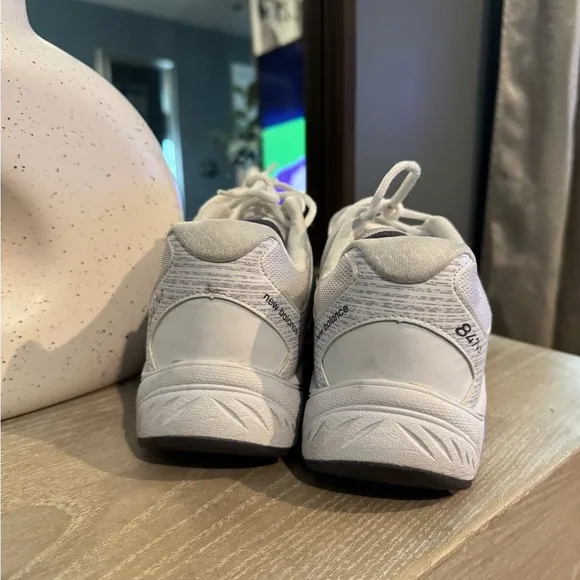 New Balance White and Gray Running Shoes