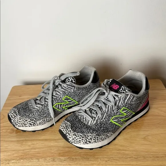 New Balance Womens 515v3 Animal Print Leopard Zebra Print Grey Pink Black size 8