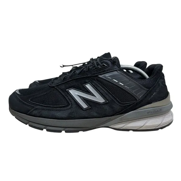 New Balance Womens 990v5 Running Sneaker Shoe Cushioned Black Silver Size US 12