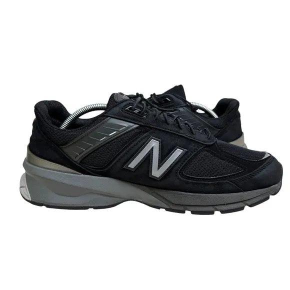 New Balance Womens 990v5 Running Sneaker Shoe Cushioned Black Silver Size US 12