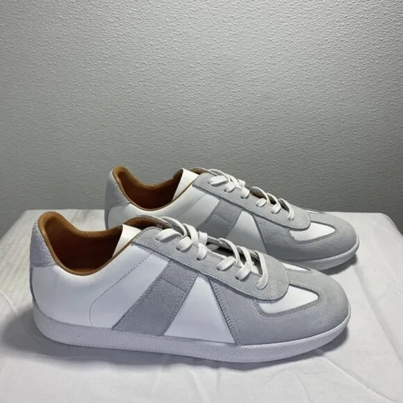 NEW BECKETT SIMONON Morgan Classic Low-Top Sneakers – Men's 8 – White Suede