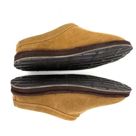 New Brown Suede MySlipper Men's Slip-On Mule Slippers By: MyPillow (Mens 8)