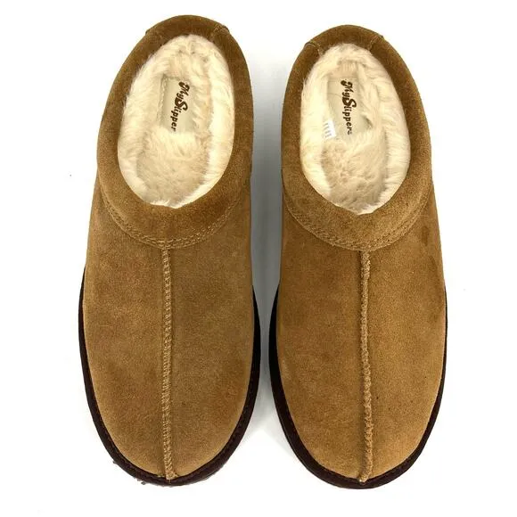 New Brown Suede MySlipper Men's Slip-On Mule Slippers By: MyPillow (Mens 8)