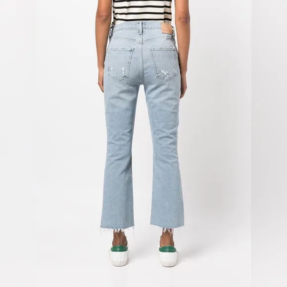 new Citizens of humanity Isola bootcut cropped jeans in blue moon light wash