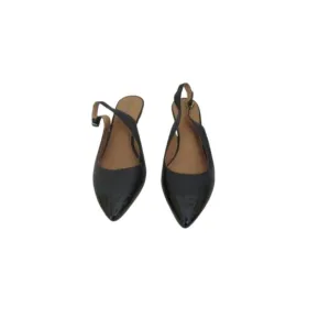 New, Clarks Black Leather Artisan Cushioned Slingback Heels Size 8.5M