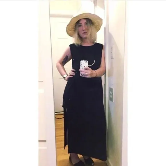 NEW Dallas Daws Minimalist Lagenlook Maxi Dress