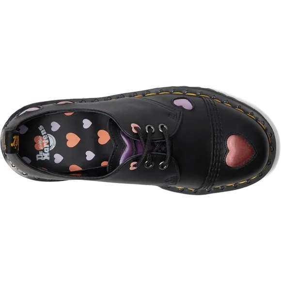 NEW Dr. Martens 1461 Quad Heart Leather Platform Lace-Up Shoes Women’s Sz 7
