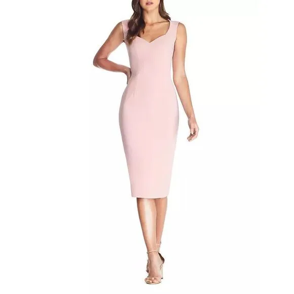NEW Dress the Population Burgundy Elle Sheath Dress Size M NWT Quiet Luxury
