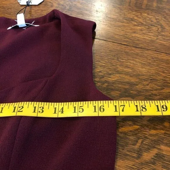 NEW Dress the Population Burgundy Elle Sheath Dress Size M NWT Quiet Luxury