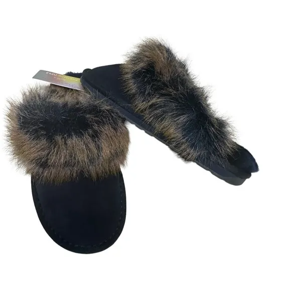NEW EMU Australia x Free People Jolie Lava Slippers in Midnight W6/M5