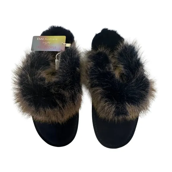 NEW EMU Australia x Free People Jolie Lava Slippers in Midnight W6/M5