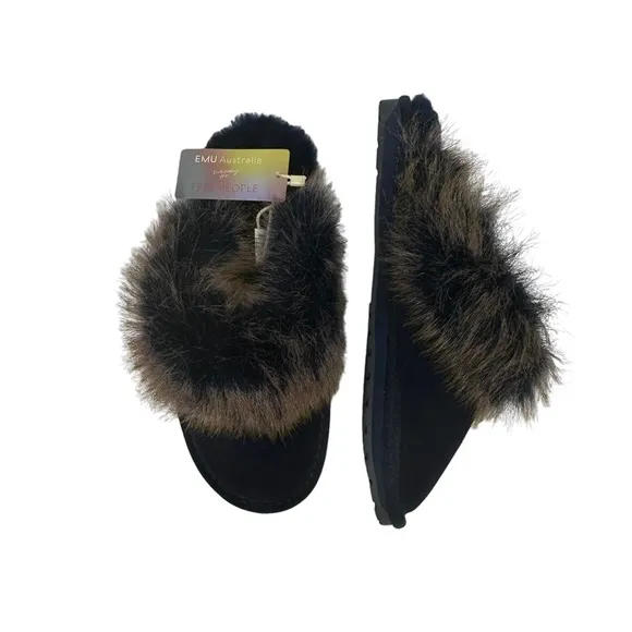NEW EMU Australia x Free People Jolie Lava Slippers in Midnight W6/M5