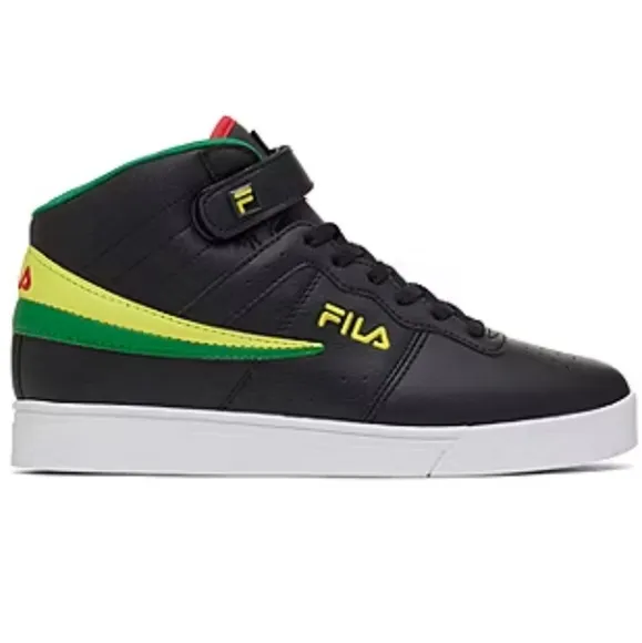 NEW Fila Men's Black and Green Sneakers- Size 10