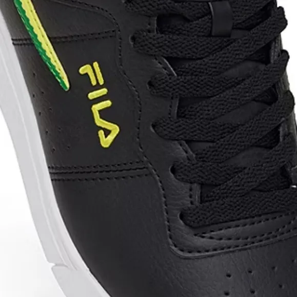 NEW Fila Men's Black and Green Sneakers- Size 10