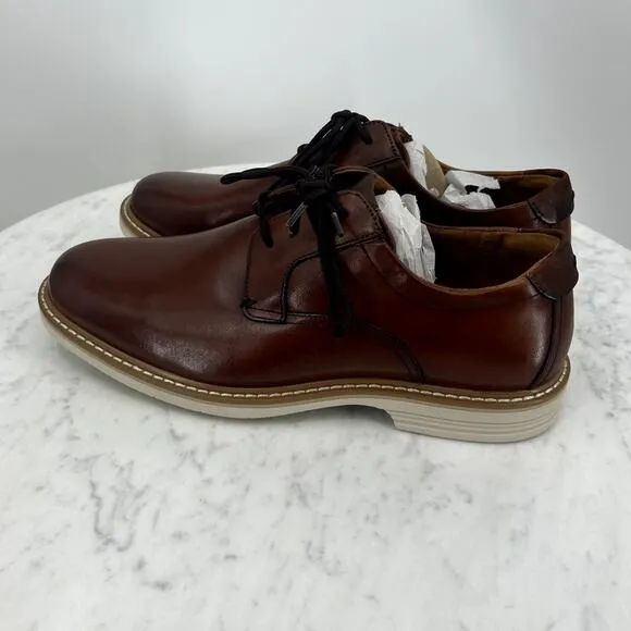 NEW Florsheim Highland Plain Toe Oxford Dressy Brown Leather Shoes Men's 7.5