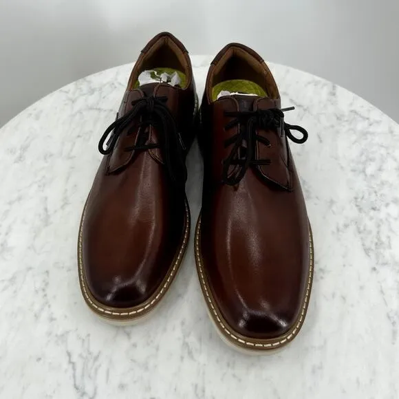NEW Florsheim Highland Plain Toe Oxford Dressy Brown Leather Shoes Men's 7.5