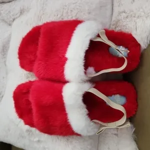 New Francis Valentine New York Red and White Slippers-Size 10​​​​​​​