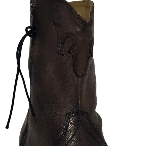 New Free People Brown Leather Ankle Boots Booties 9.5