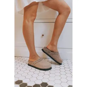 NEW FREE PEOPLE Sz 10 MILO EVERYDAY MULES OYSTER SUEDE