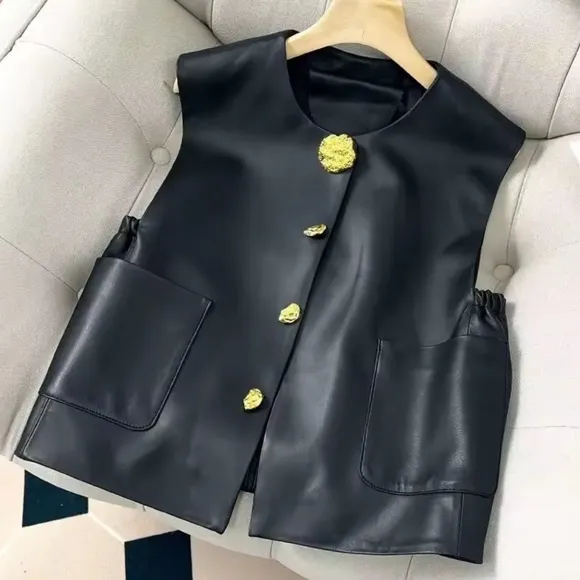 New High-End Temperament Light Faux Luxury Leather
