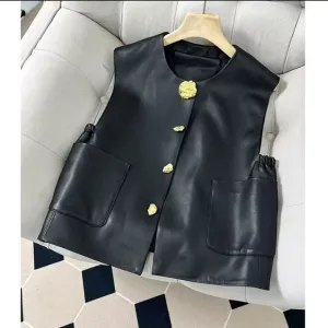New High-End Temperament Light Faux Luxury Leather