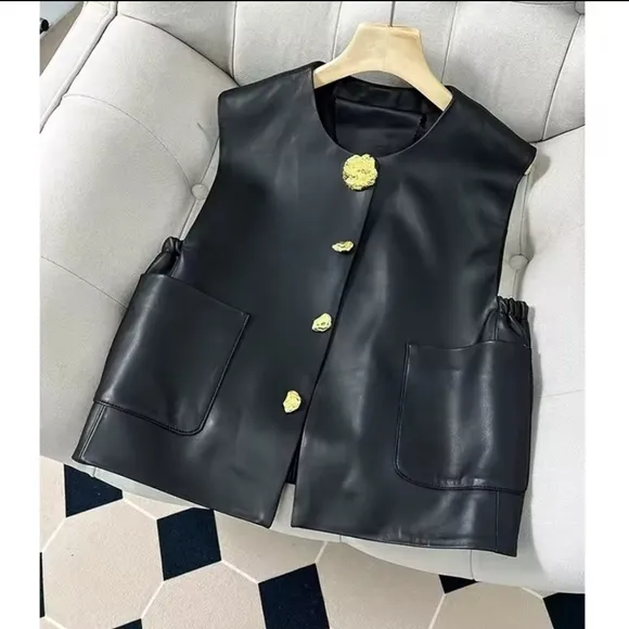 New High-End Temperament Light Faux Luxury Leather