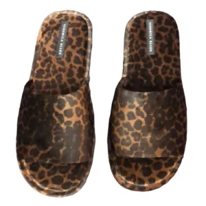NEW IN BOX NIB Veronica Beard Gillian Slipper Sandals Size 8 Brown Leopard