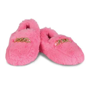 NEW ISCREAM girls' furry loafer slipper (youth) in bright pink