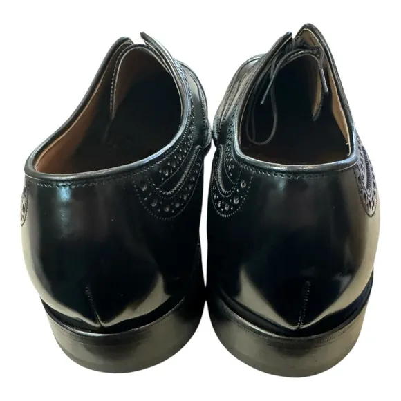 New Johnston &amp; Murphy Men's Waverly Wingtip Black Oxford Dress Shoes 13
