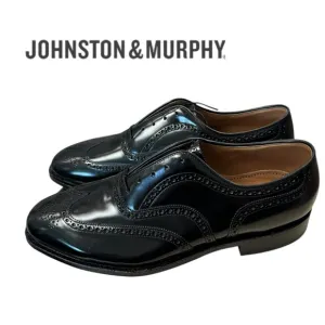 New Johnston &amp; Murphy Men's Waverly Wingtip Black Oxford Dress Shoes 13