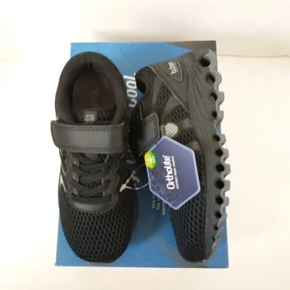 New! K-SWISS Boys Tubes Comfort 200  Sneakers Shoes Stayput Closure Black 11.5