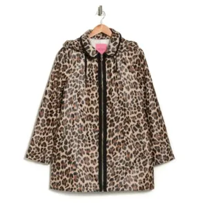 New! Kate Spade New York Hooded Zip Front A-Line Rain Jacket Women's Size S