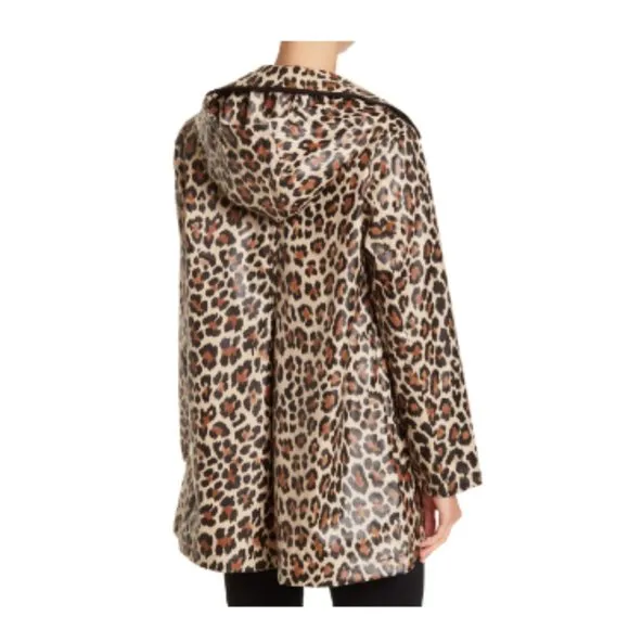 New! Kate Spade New York Hooded Zip Front A-Line Rain Jacket Women's Size S